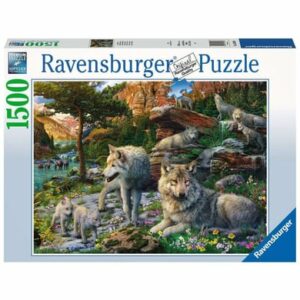 Ravensburger Wolfsrudel im Frühlingserwachen bunt