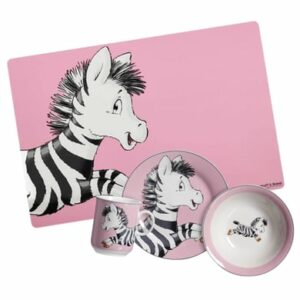 Ritzenhoff & Breker GmbH & Co. KG Kindergeschirr + Tischmatte Happy Zoo 4er Set pink