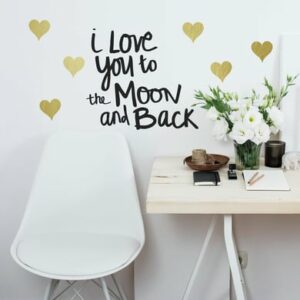 Room Mates Love you to the moon Quote Mehrfarbig