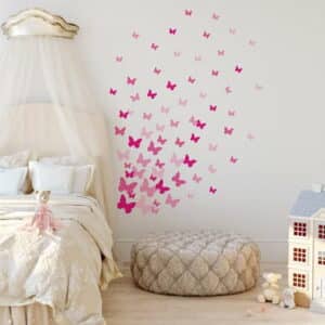 Room Mates Schmetterlinge Pink Mehrfarbig