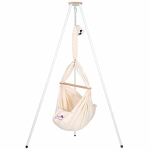 SCHMUSEWOLKE Baby Federwiege Bio mit Tipi Weiß