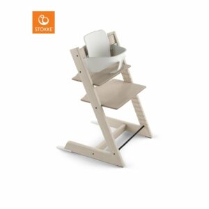 STOKKE® Tripp Trapp® Hochstuhl Buche Whitewash inkl. Baby Set weiß