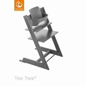 STOKKE® Tripp Trapp® Hochstuhl inkl. Baby Set Buche Storm Grey