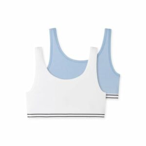 Schiesser Bustier Weiß/Hellblau