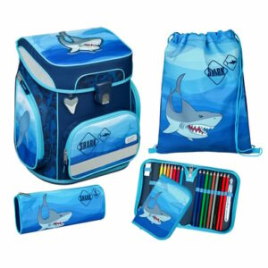 Scooli EasyFit Schulranzen-Set Shark Alarm