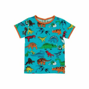 Smafolk T-Shirt Dinosaur Blue Atoll