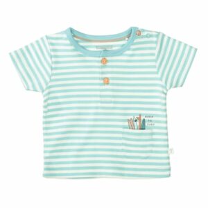 Staccato T-Shirt water blue gestreift