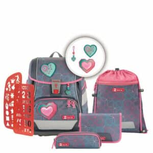 Step by 2in1 Plus - Schulranzen Set 6tlg. Glitter Heart