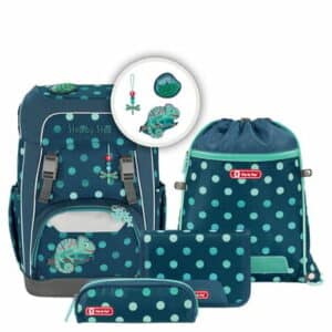 Step by Giant - Schulrucksack Set 5tlg. Tropical Chameleon