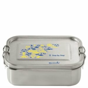 Step by Zubehör Edelstahl Lunchbox 17.8 cm - Brotzeitbox blue/yellow