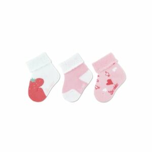 Sterntaler Baby-Socken 3er-Pack Erdbeer weiß