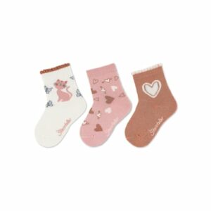 Sterntaler Söckchen 3er-Pack Katze rosa