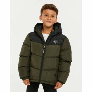 Threadboys Winterjacke THB Jacket Colour Block Twain Black/Khaki