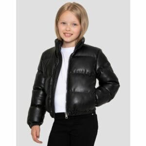 Threadgirls Lederimitatjacke Puffer Katy Black