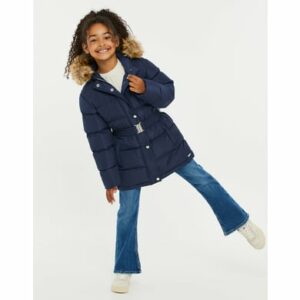 Threadgirls Winterjacke THB Belted Hooded Jacket Joni Navy