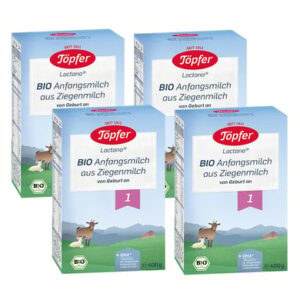 Töpfer Anfangsmilch 1 Bio auf Ziegenmilchbasis 4x 400g ab der Geburt