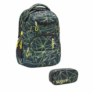 WAVE Rucksack Infinity Set 2-teilig Stripes Green