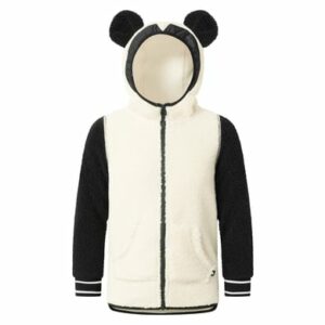 WeeDo Fleecejacke PANDO Panda schwarz weiss