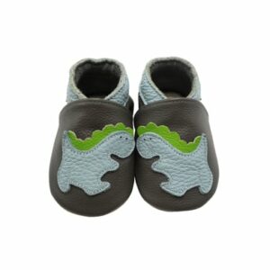 Yalion Baby Krabbelschuhe Dinosaurier grau