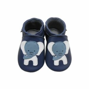 Yalion Baby Krabbelschuhe Elefant dunkelblau