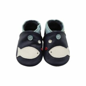 Yalion Baby Krabbelschuhe Fisch dunkelblau