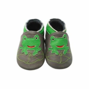 Yalion Baby Krabbelschuhe Frosch grau