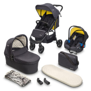 babyGO Kombikinderwagen 3 in 1 Mustard