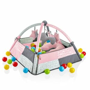 babyGO - Spielmatte mit Bällen rosa