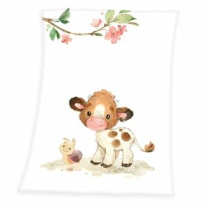 babybest® Softpeachdecke Kälbchen 75 x 100 cm