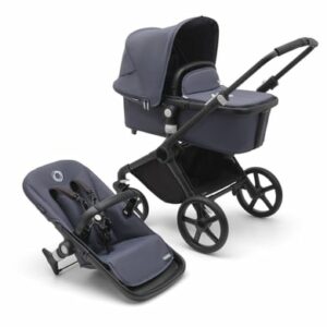 bugaboo Kinderwagen Fox Cub mit Liegeaufsatz und Sitz Black/Stormy Blue