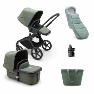 bugaboo Kombikinderwagen Fox 5 mit Zubehör Black/Forest Green