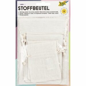 folia Stoffbeutel natur 6 Stück