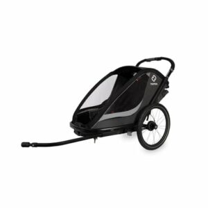 hamax Kinderfahrradanhänger Cocoon ONE mit verstellbarer Schlafposition grey/black