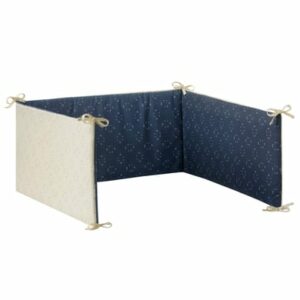 hibboux® Bettgittereinlage Hygge Crib Bumper Ecru&Navy