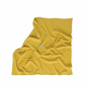 hibboux® Tagesdecken Musselin 120x120 4 Layer - Mustard Multicolor