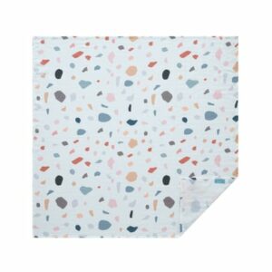 hibboux® Tagesdecken Musselin 120x120 Terazzo Multicolor