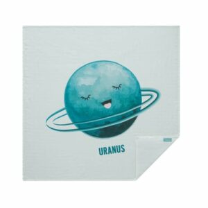 hibboux® Tagesdecken Musselin 75x75 Cosmic-Uranus Multicolor