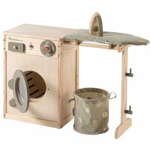 howa® Kinderwaschmaschine aus Holz mit Wäscheleine