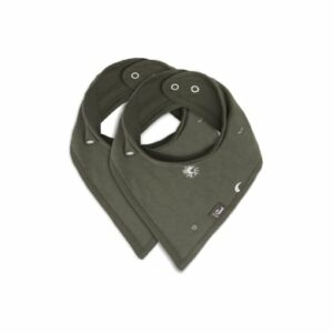 jollein 2-er Pack Lätzchen Bandana Stargaze Green Leaf