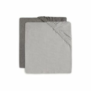 jollein 2-er Pack Wickelauflagenbezug 50x70cm Frottee - Storm Grey