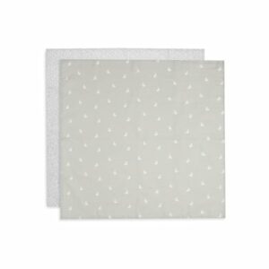 jollein 2er Pack Spucktuch Hydrophill 70x70 cm Dotted Rabbit Nougat