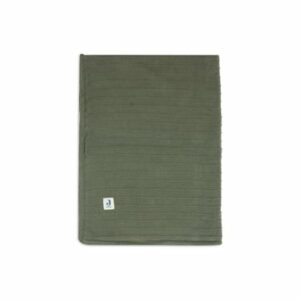 jollein Kuscheldecke Kinderbett 100x150 cm Pure Knit Leaf Green/Velvet