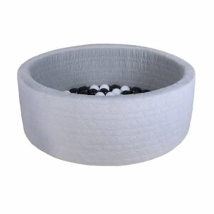 knorr toys® Bällebad soft - Cosy geo grey - 100 balls grey/creme grau