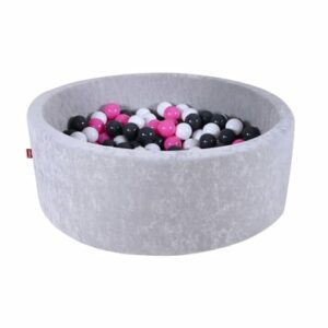 knorr toys® Bällebad soft - Grey - 300 balls creme/grey/rose grau