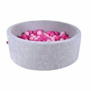 knorr toys® Bällebad soft - Grey - 300 balls soft pink grau