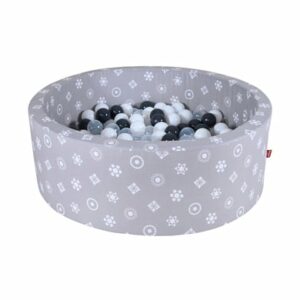 knorr toys® Bällebad soft - Royal grey - 300 balls grey/white/transparent grau
