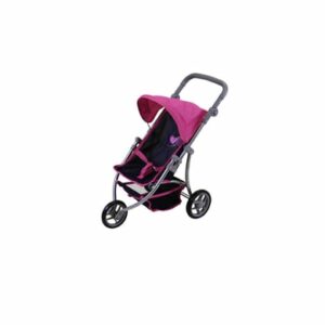 knorr toys® Puppenbuggy Jogger Lio - flying hearts blue pink blau