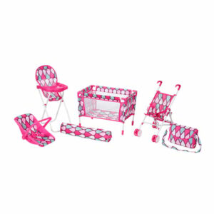 knorr toys® Puppenreise Set - 6-tlg. rosa