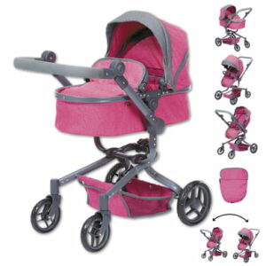 knorr toys® Puppenwagen Boonk - berry rosa
