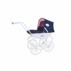 knorr toys® Puppenwagen Classic pram - navy blue/rose/princess blau